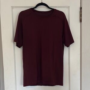 lululemon athletica Deep Red Short Sleeve Tee
